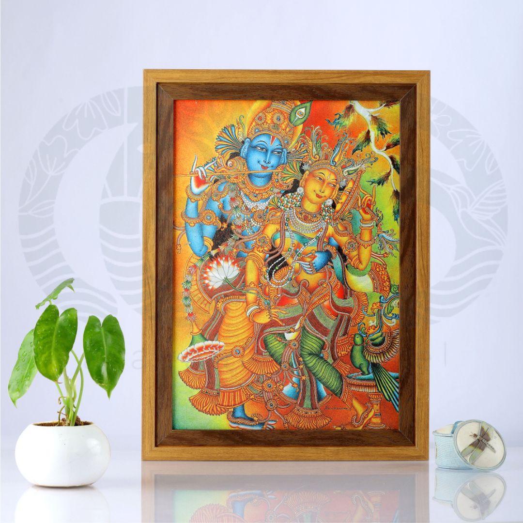 Radha and Krishna: Eternal Love – Mural Canvas Painting