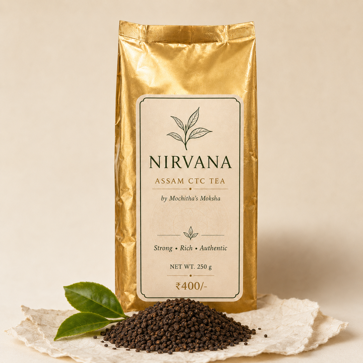 Nirvana Assam CTC Tea – Premium Strong & Authentic Black Tea | 250 g